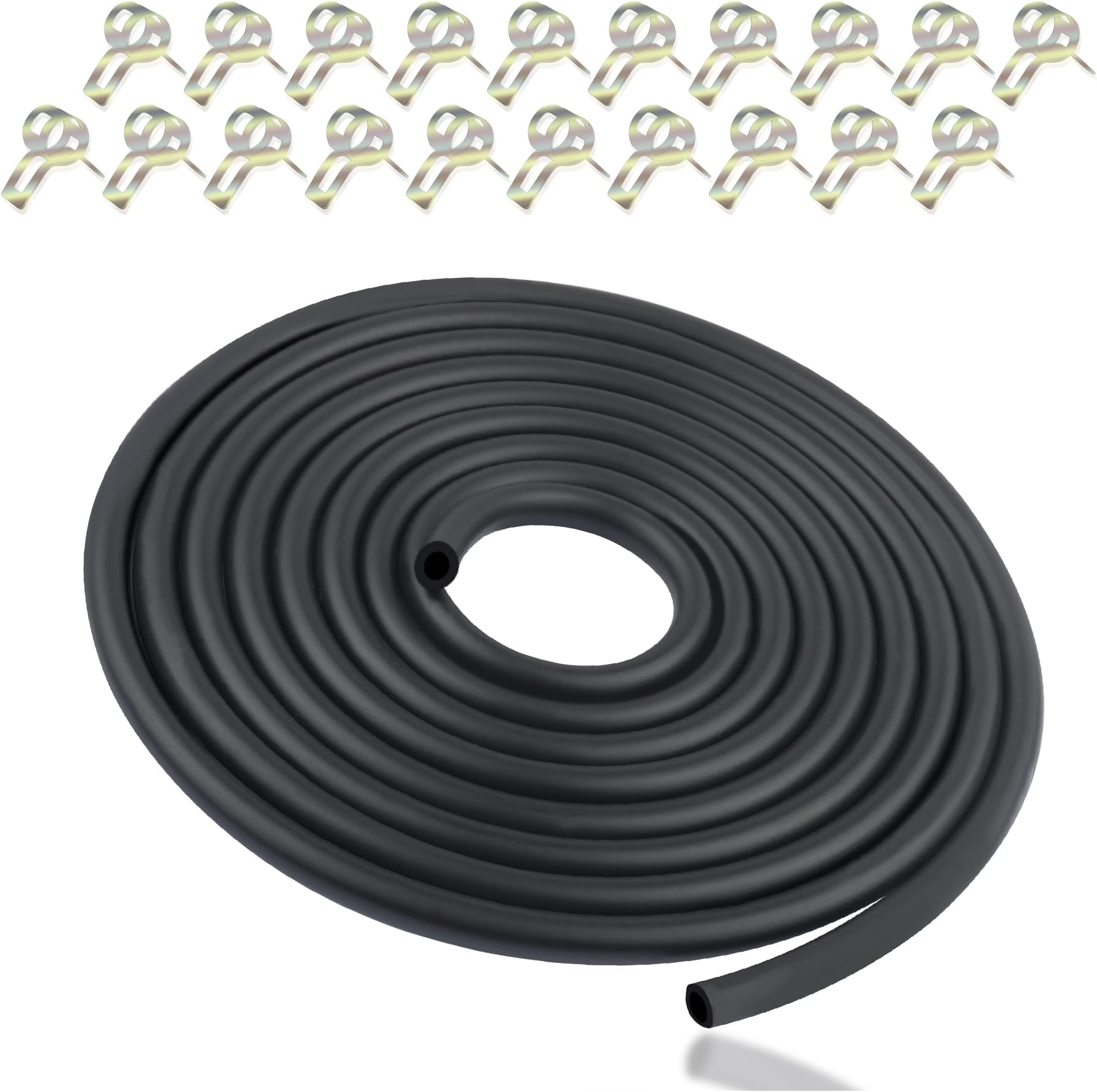 Universal Car Fuel Line Repair Kit with 1/4" Fuel Hose & 2/5" Hose Clamp,9.85Ft Rubber Gas Line Hose,Fits Car,Tractor,Scooter,Motorcycle,Go Kart