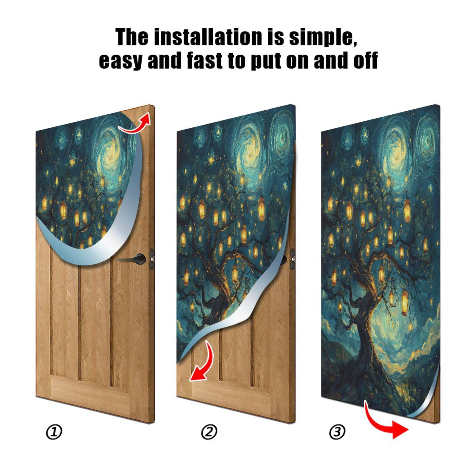 Nander A Tree Hanging Lanterns Door Cover Party Accessory,Festivals Party Supplies Door Covers Indoor Outdoor Christmas Decoration 36