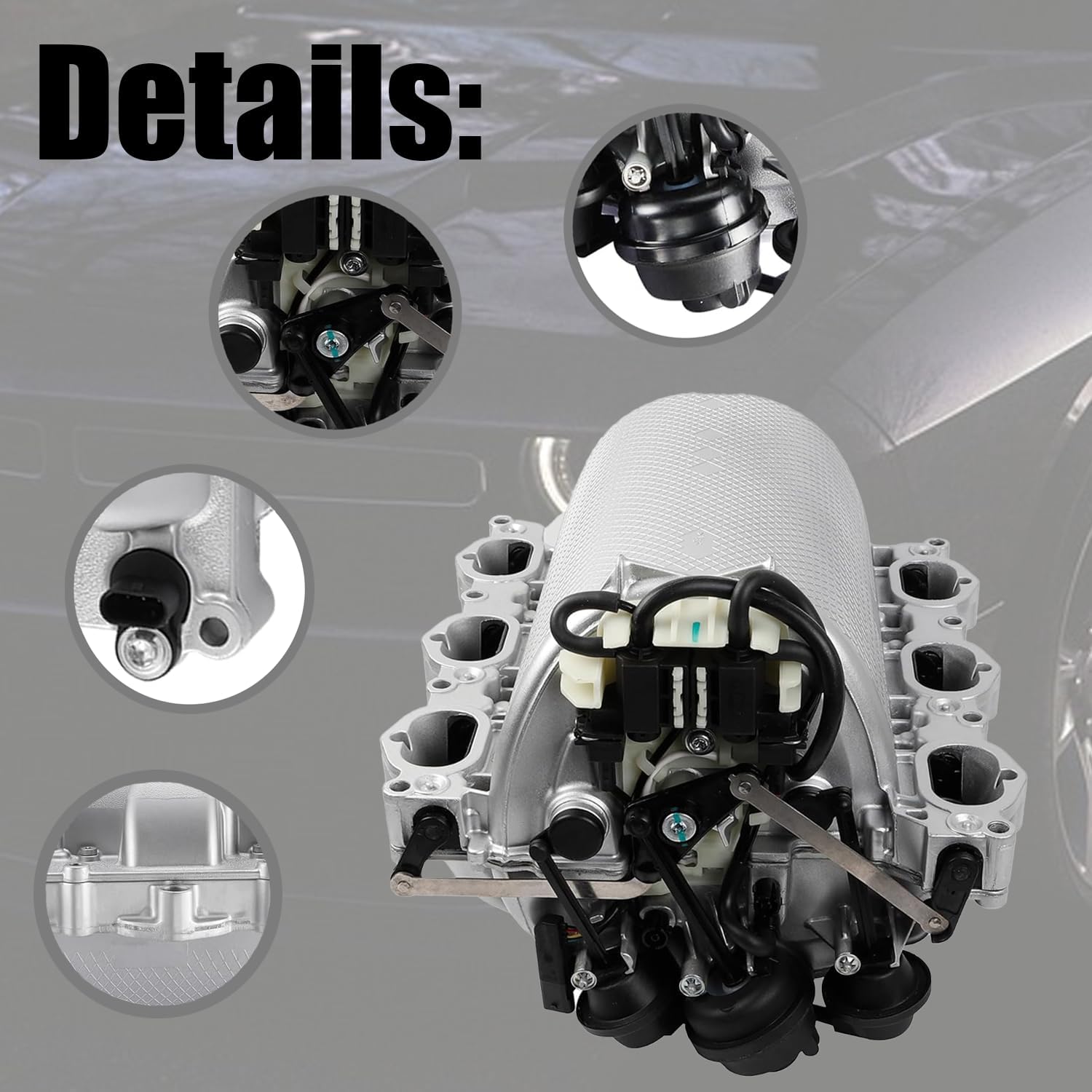 2721402401 Intake Manifold Compatible with 2006-2013 Mercedes C230 C250 C280 C300 C350 E280 E350 R350 CLK350 GLK350 ML300 ML350 ML450 S400 HYBRID SLK280 SLK300 SLK350 272 Engine Replace 2721402201