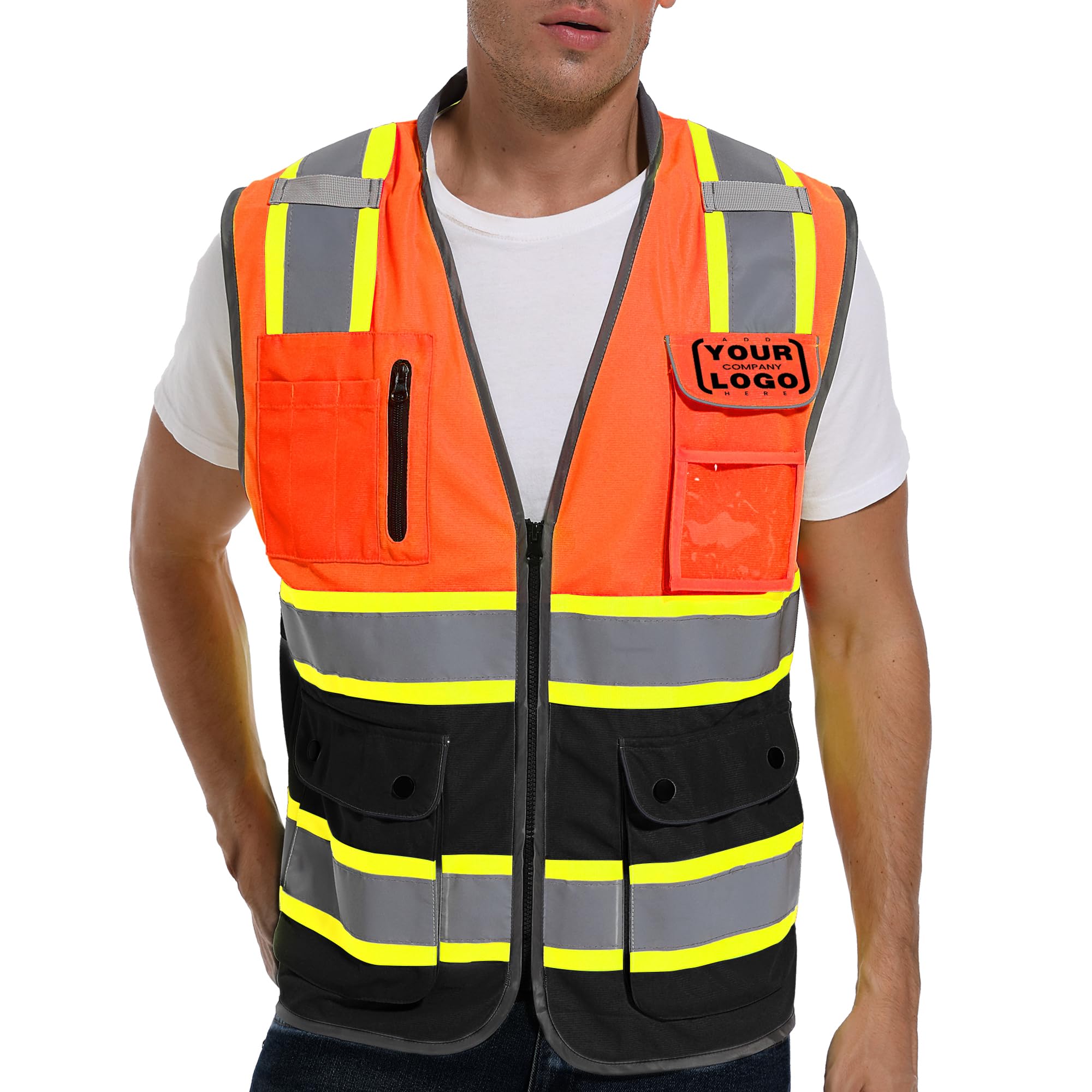 ArcRidge Reflective Safety Vest for Men and Women - High Visibility Construction Vest - Dual Tone Reflective Strips
