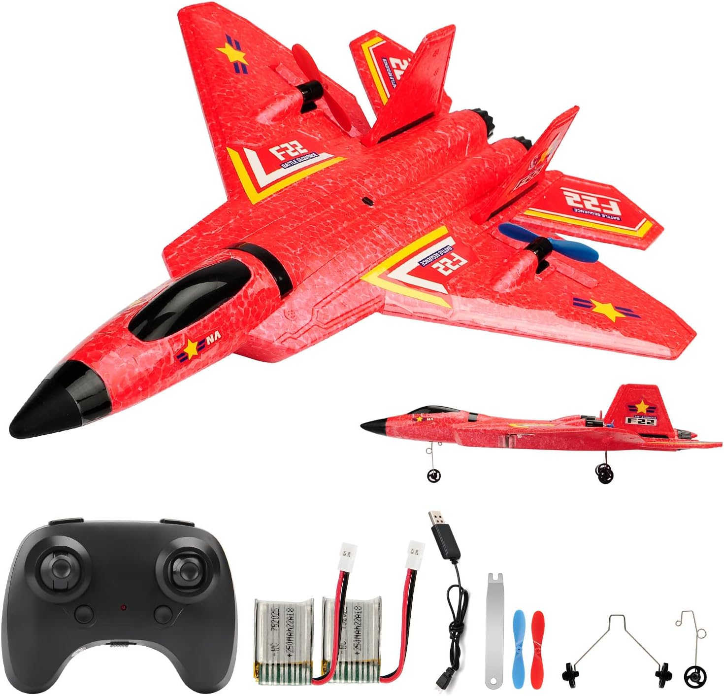 RC Plane, F22 RC Airplane Fighter Ready to Fly, 2.4Ghz 2