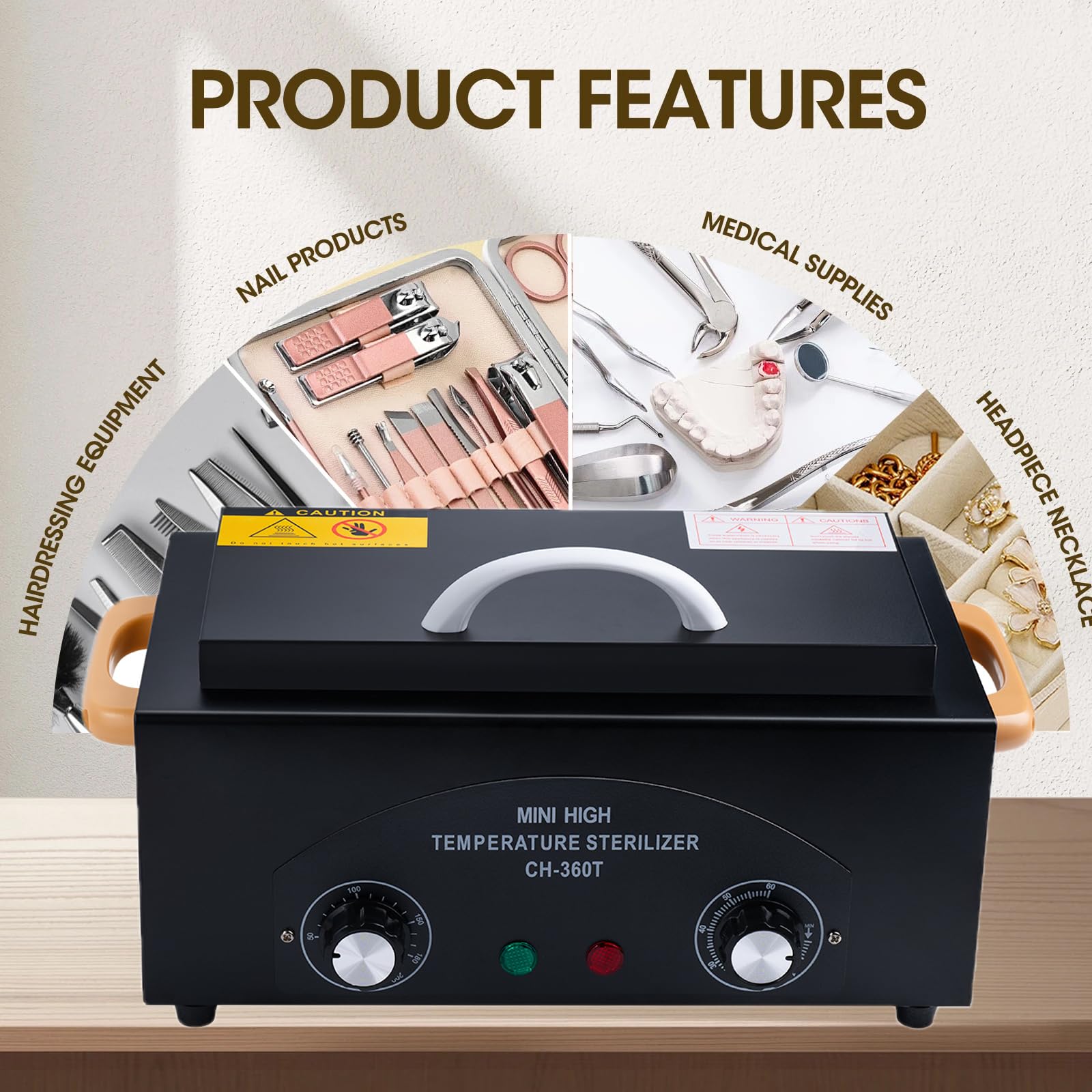 High Temperature Dry Heat Cleaning Box, 300W 1.5L