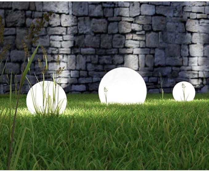 Green Blue Green Blue GB166, 4x buitenlamp op zonne-energie, lichtbal, tuinverlichting (wit, 4 stuks - 25 cm) photo 3