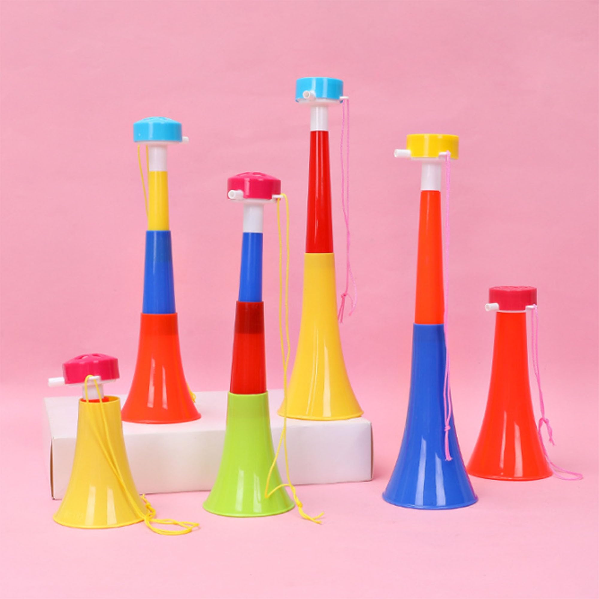 4 Pcs Vuvuzela Sonido Fuerte Fanfarria Fútbol Tröte Muy Fuerte Trompeta Porristas Cuerno Krachmacher Tocando Trompetas Plástico Espectadores Fans Trompeta Estadio Partido Fútbol — view 7