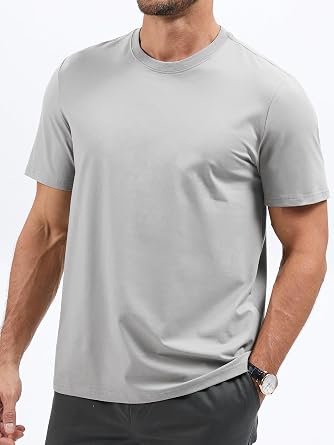 Ice Silk Shirts for Men Short Sleeve Casual T-Shirt Men's Basic Tee Summer Quick Drying T-Shirt