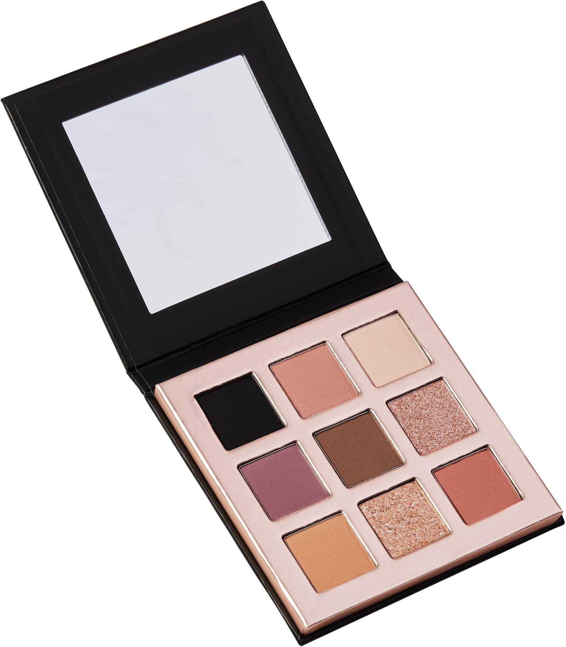 Camden Make Up Palette 353 with 9 Luxury Matte, Shimmer and Glitter Eyeshadows in Rose Gold case with Mirror