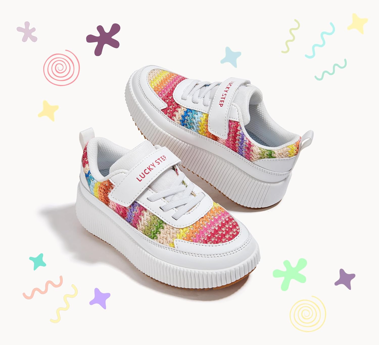 LUCKY STEP Kid's Glitter Running Sneaker Sparkly Braided Shiny Bling Princess Shoes School Athletic Walking Shoes for Children/Boys/Girls - Image 9