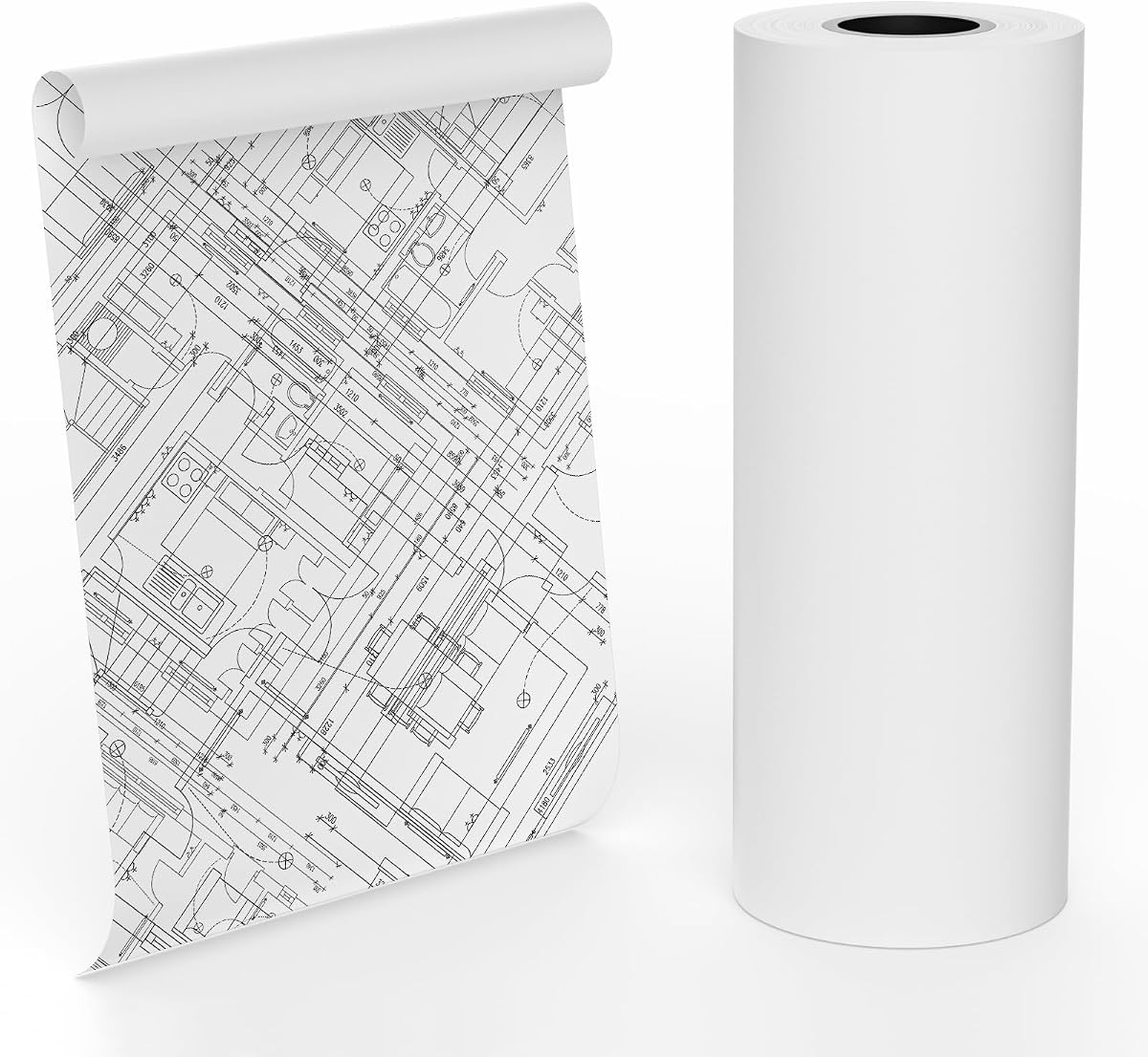 Wide Format Paper 24” x 150', 1 Roll Plotter Paper 20lb, CAD Bond Rolls on 2" Core for CAD Drawings, Projects, Drawing, and Making Posters