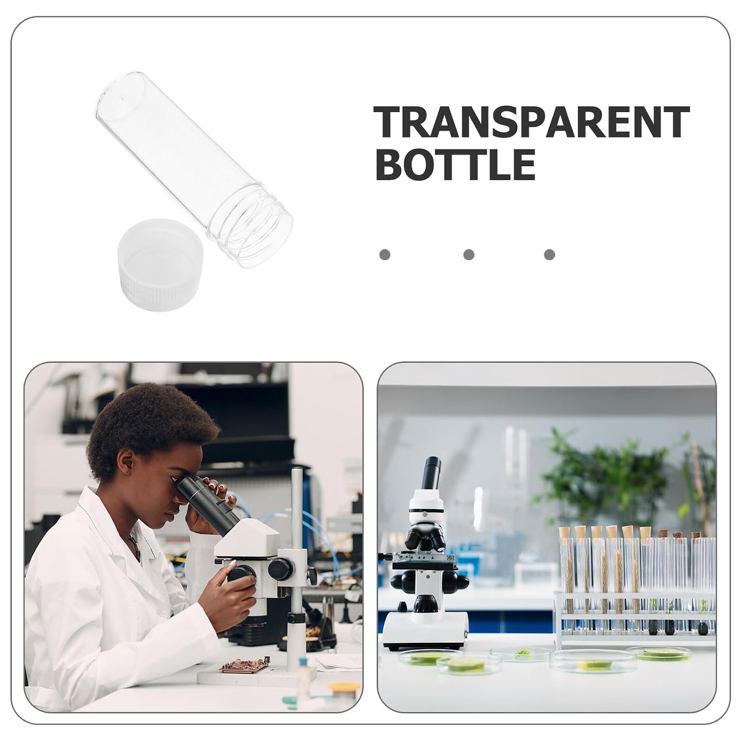 50pcs Leak-Resistant Plastic Culture Tubes with Caps, Ps Material with Pe Gasket, Disposable Scientific Sample Storage Tubes for Laboratory Testing and Clinical Use