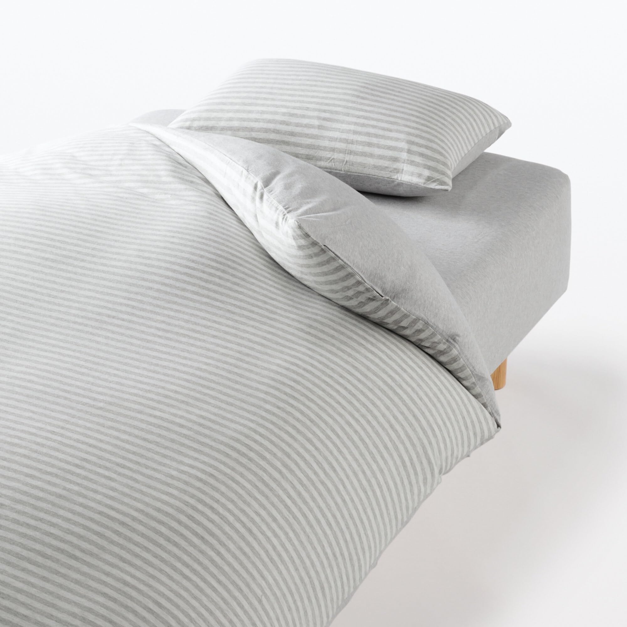 Amazon｜無印良品 綿天竺まくらカバー43×63cm用・杢グレー