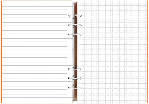 Miniatura 6 de Filofax Cuaderno de notas clásico recargable, negro, personal (6.75 x 3.75 pulgadas) a rayas, páginas de notas lisas y cuadrilares, planificador sin