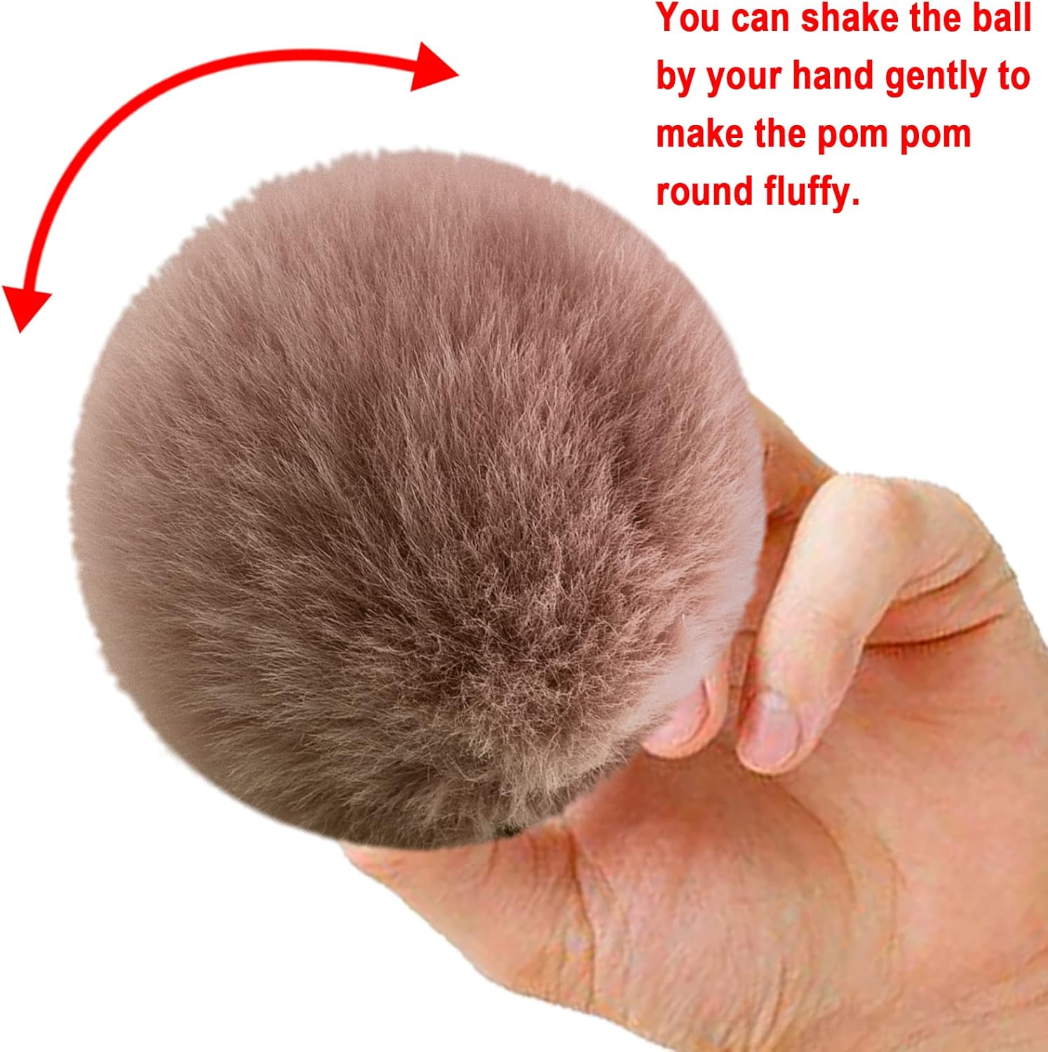 BQTQ 36 Pieces Faux Rabbit Fur Pom Pom Balls with Elastic Loop DIY Fluffy Pom Pom for Hats Beanie Shoes Scarves Gloves Bags Accessories(18 Soft Colors, 2 Pcs Each Color) - Image 4