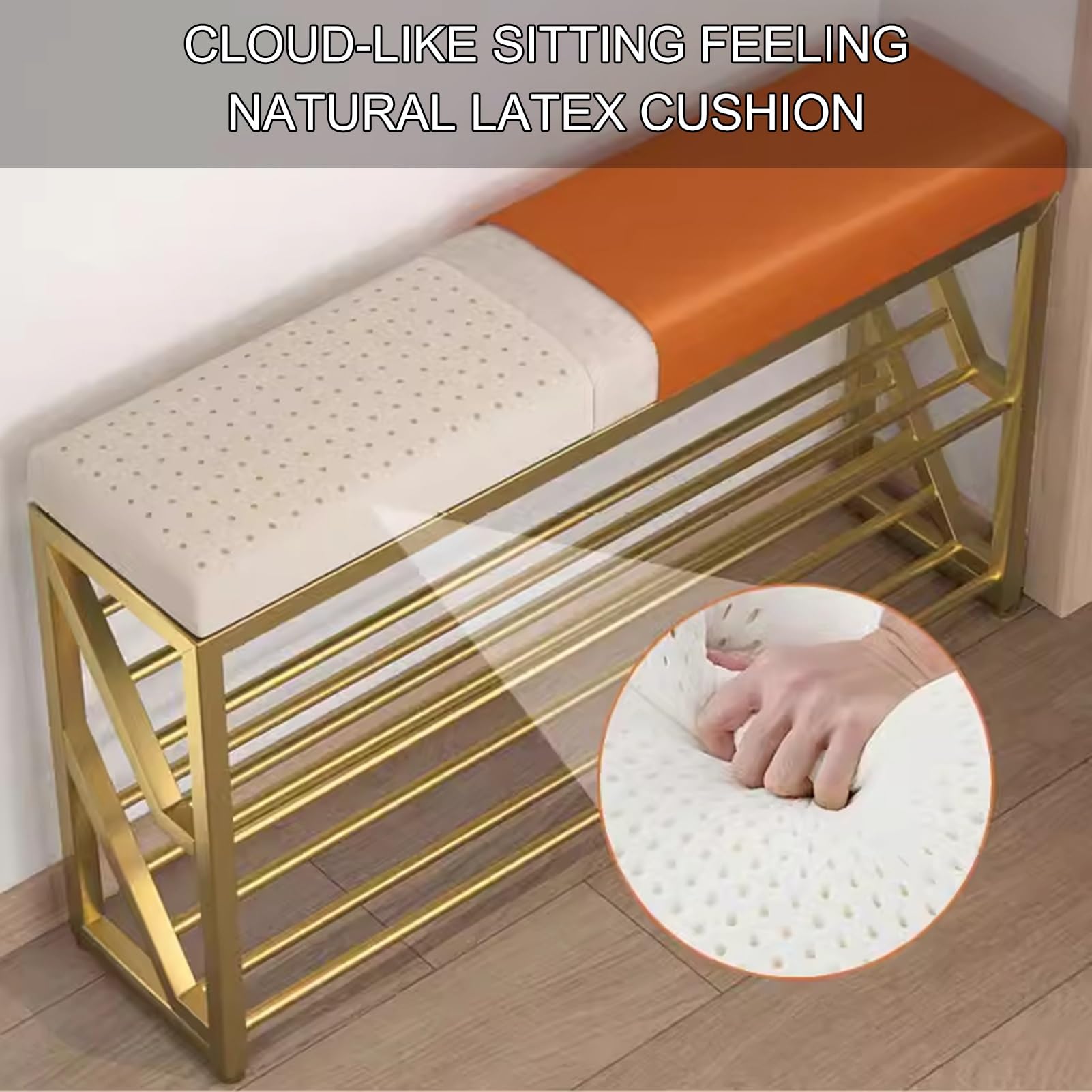 2-poziomowy metalowy stojak na buty z siedziskiem, schowek na buty wejściowe, duża pojemność, do przedpokoju, czarny, 60 cm – stylowe i funkcjonalne rozwiązanie na obuwie