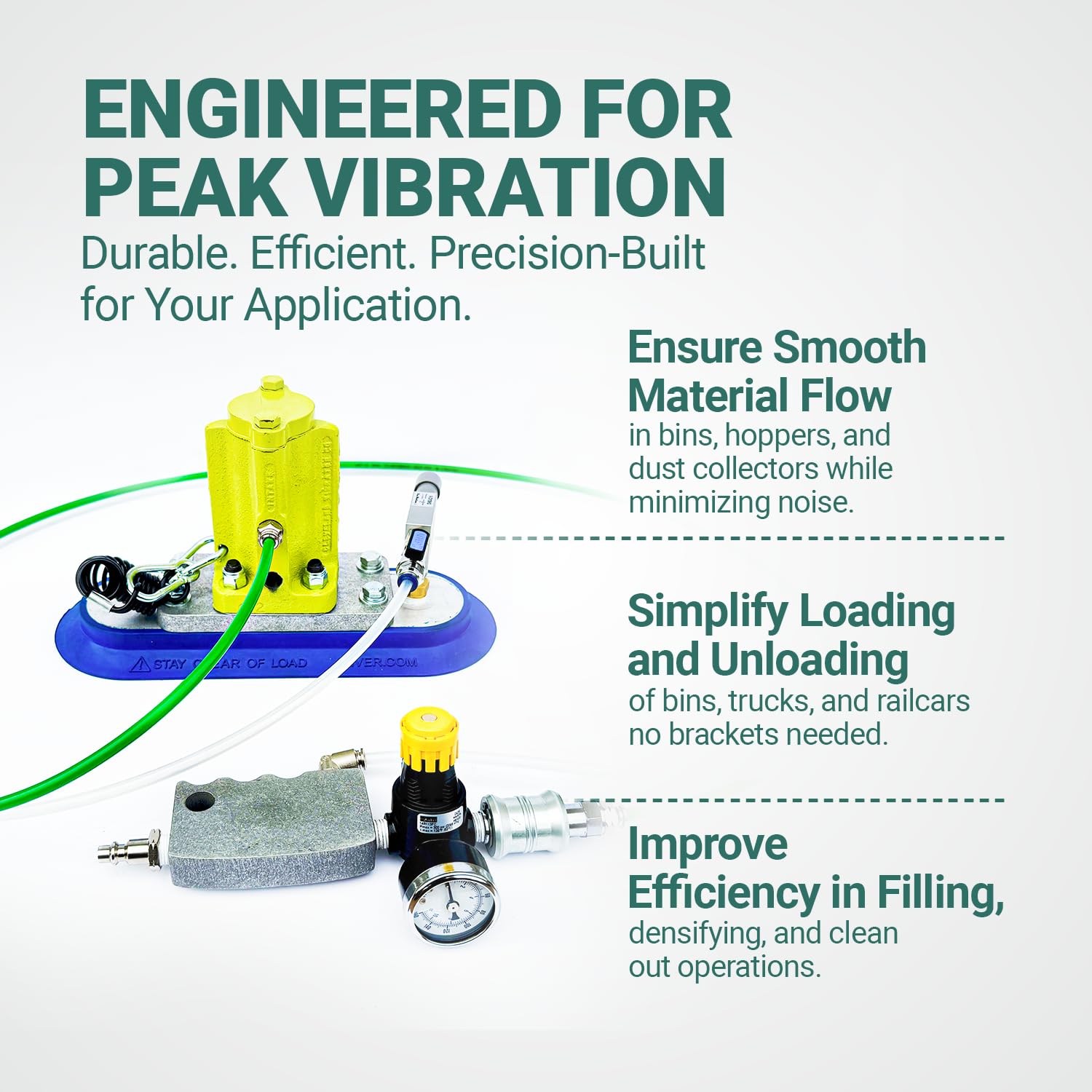 1200 VMSAC Vacuum Mount Air Piston Vibrator Portable Vibrating Motor with Handheld Controls - Lightweight Vibration Motor Concrete — view 2