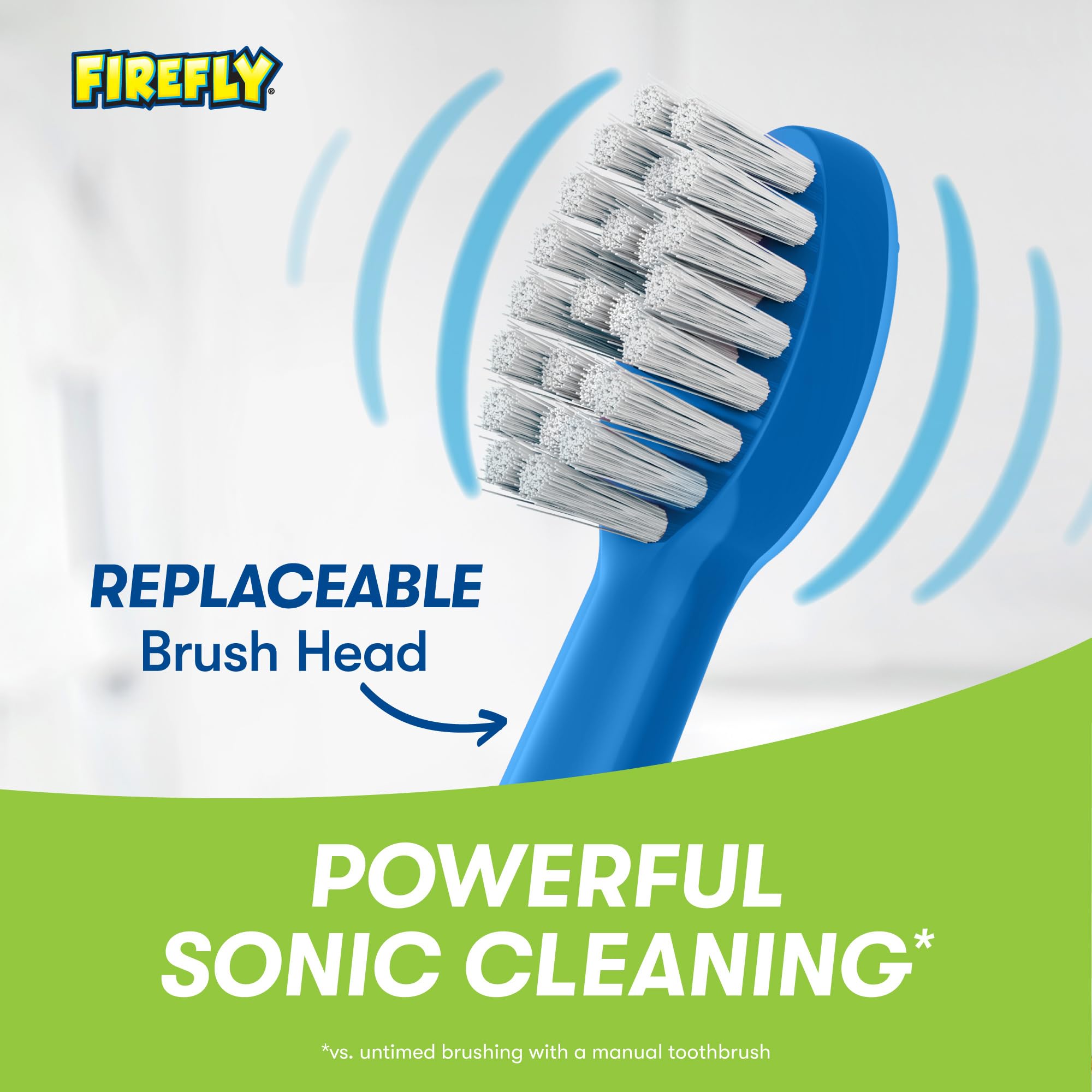 Firefly Sonic Hot Wheels - Spazzolino da denti sottile con ricarica USB e custodia antibatterica, dai 3 anni in su, 1 confezione