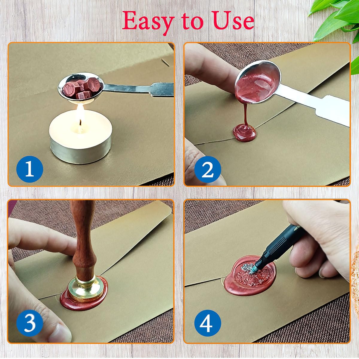 Cuentas de sello de cera,Zifospy 370 PCS Perlas de Cera para Sellar, Perlas de Cera para Sellar Cartas, Tarjetas de Felicitación,Vino, Manualidades, Invitaciones de Bodas y Fiestas (Brown)