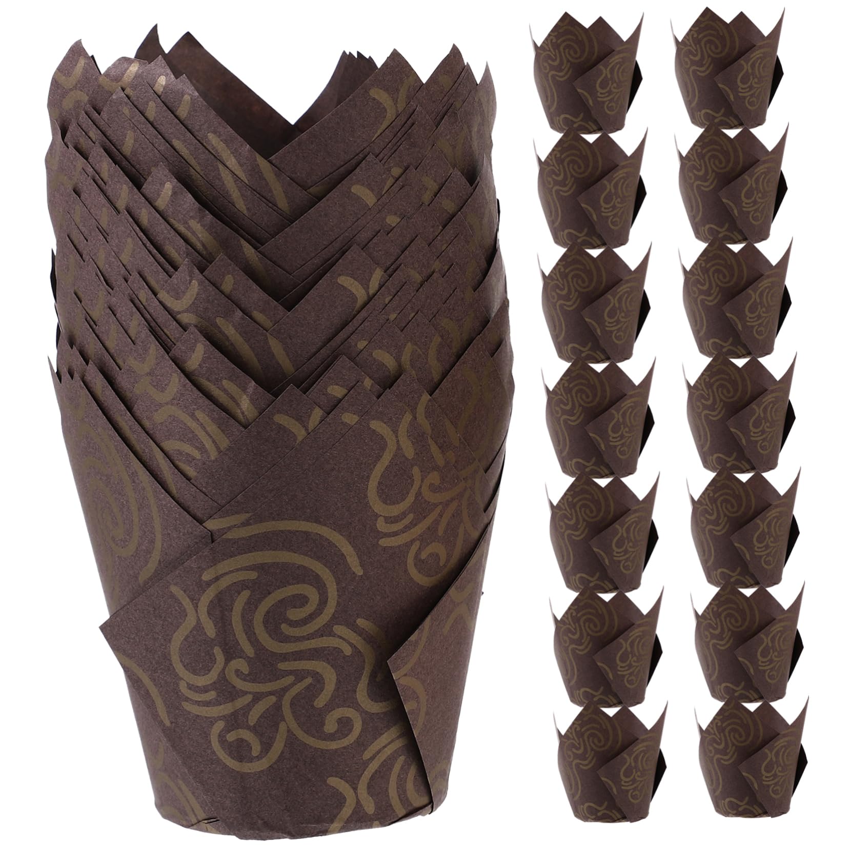Cabilock 500pièces Caissettes à Muffins Papier Tulipe Moules à Anti-graisse Pour Pâtisserie Pour Et Événements