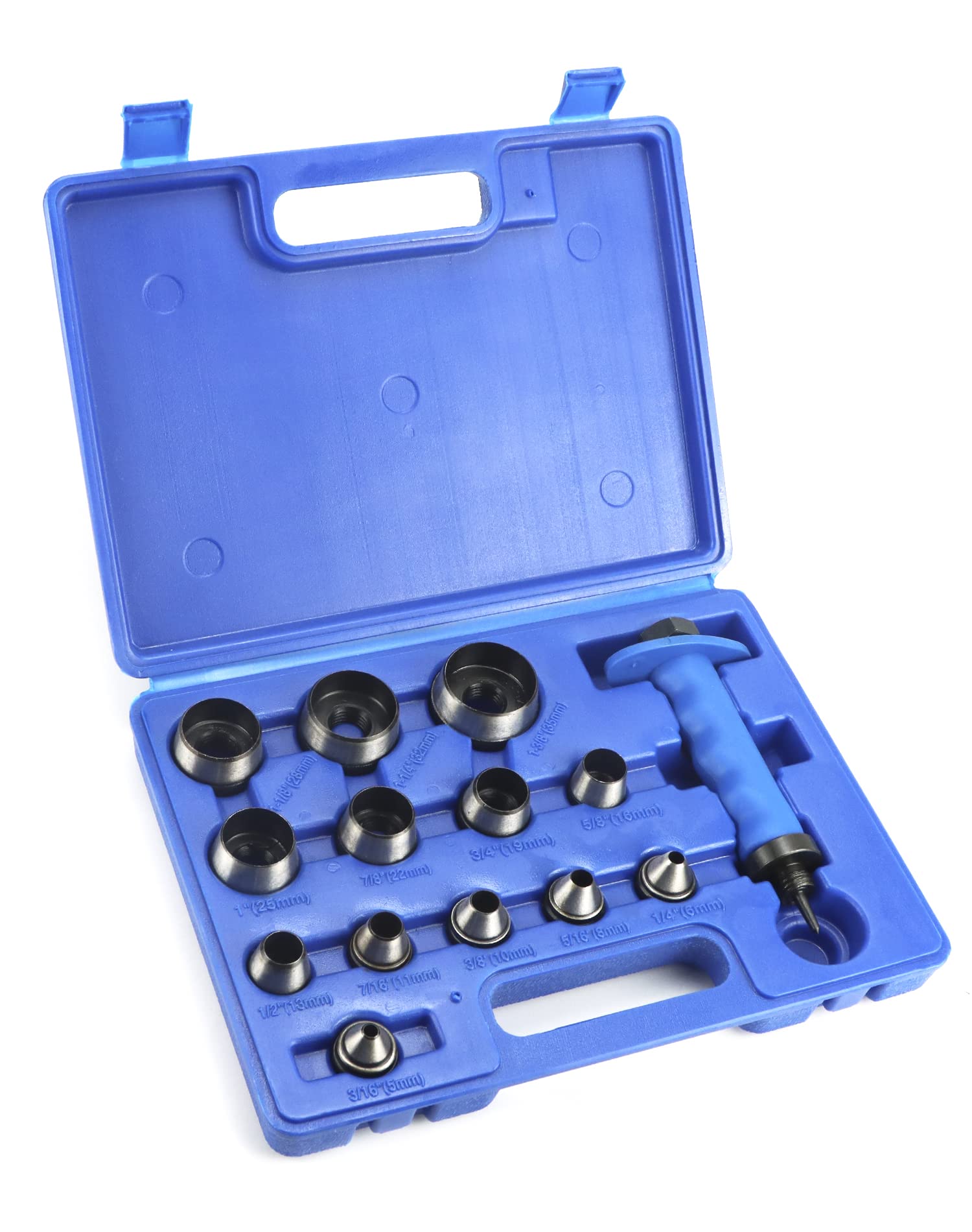 QWORK® 14-częściowy zestaw dziurkaczy 5-35 mm, zestaw dziurkaczy, narzędzie do dziurkowania