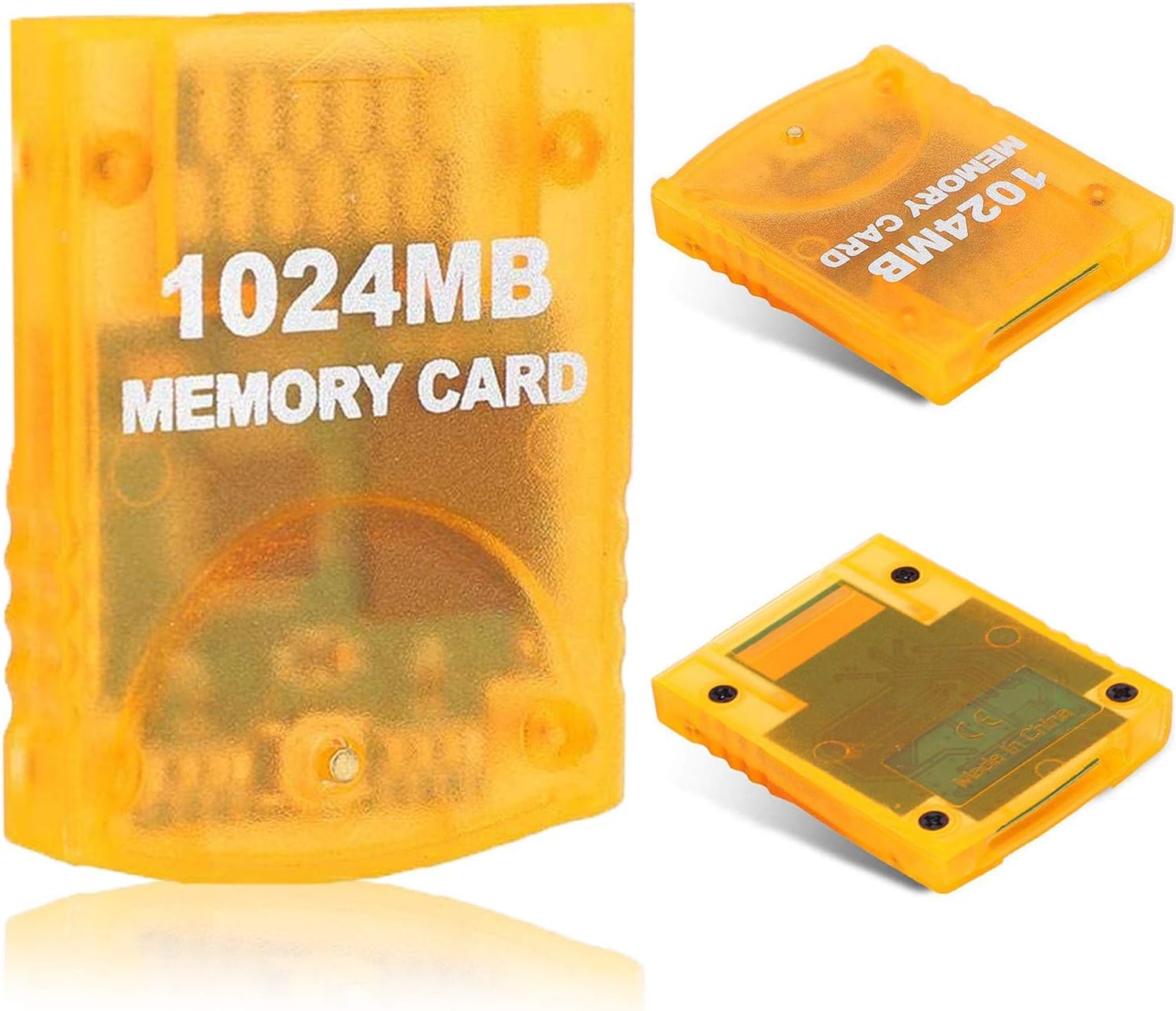 1024MB(16344 Blocks) Gamecube Memory Card for Nintendo Wii Game Cube NGC GC (Orange)
