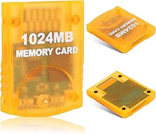 1024MB(16344 Blocks) Gamecube Memory Card for Nintendo Wii Game Cube NGC GC (Orange)
