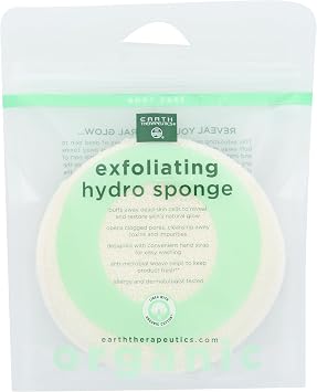 Organic Cotton Exfoliating Hydro Sponge Earth Therapeutics - 1 Pack