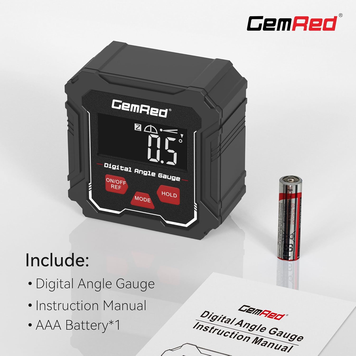 GemRed Digital Angle Gauge DAG-V1 (DAG-V1 Hold Function)