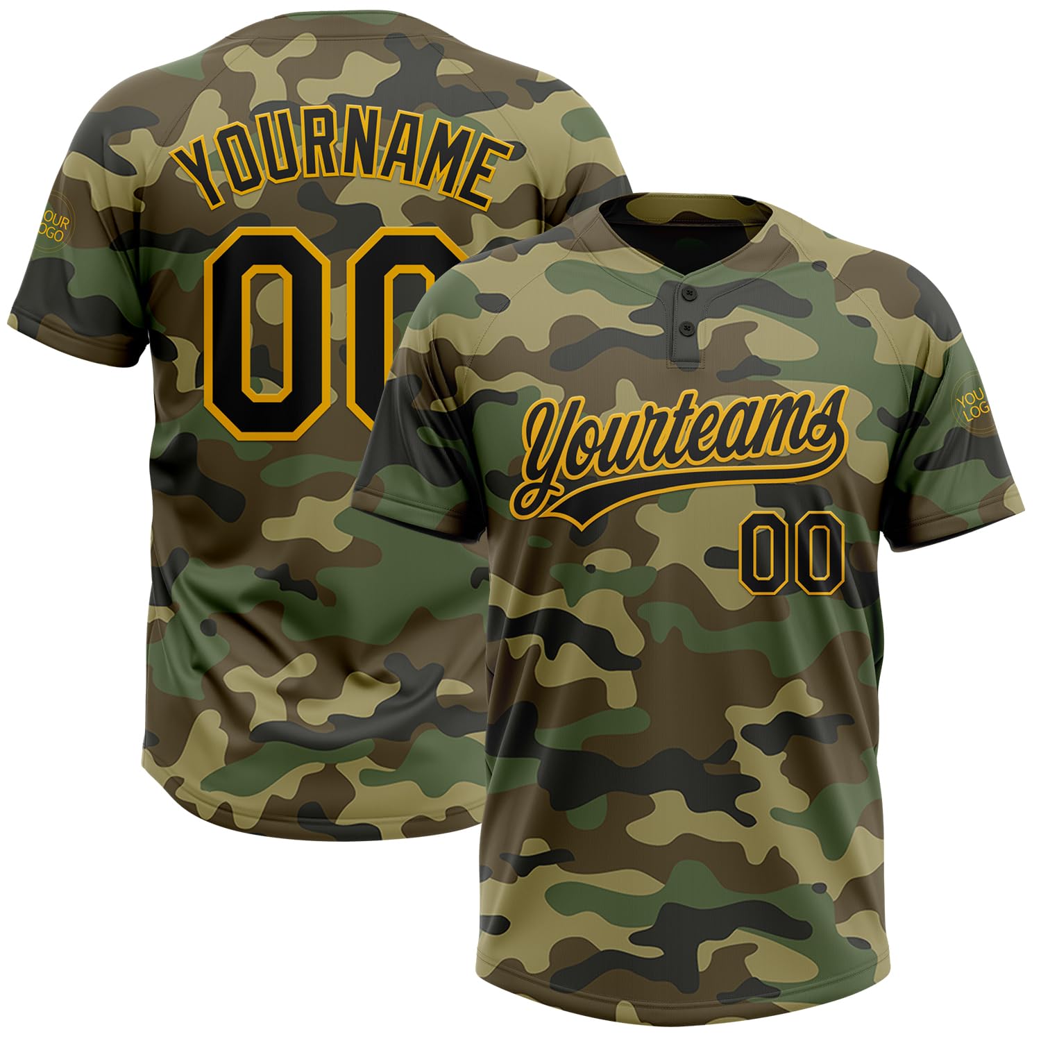 Fanscustom Custom 2-Button Softball Sports Uniforms Personalized Stitched Men Baseball Shirts Design Your Own Jerseys
