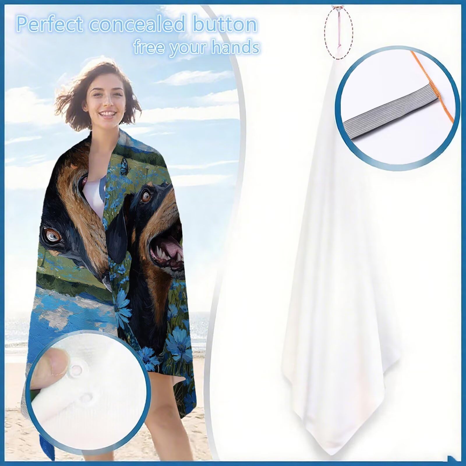 Telo Mare Microfibra Grande 100x200cm 2 Pezzi Asciugamano Palestra Cane Telo Mare Antisabbia Grande Uomo Donna Spiaggia Accessori per Palestra Viaggi Spiaggia Sauna Yoga Travel Regali Fiore OC-228