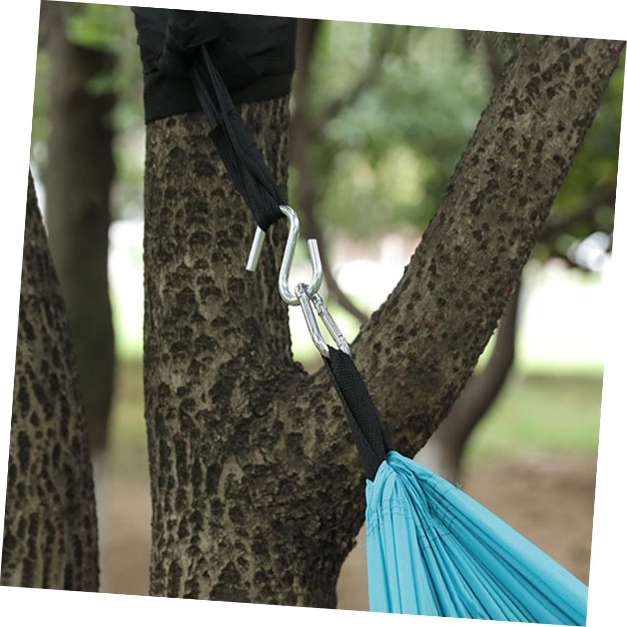 6pcs Adjustable Tree Swing Straps with s Shape Hooks for Easy Installation for Hammocks Garden Swings Safe and Nature-Friendly