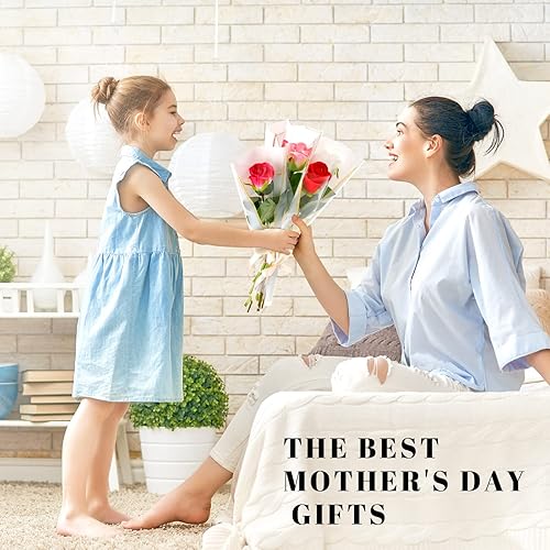 Miniatura 6 de 150 bolsas de embalaje de rosas individuales, bolsas de envoltura de ramo de flores, a granel, manga de rosa, bolsa de manga floral con 2 cintas