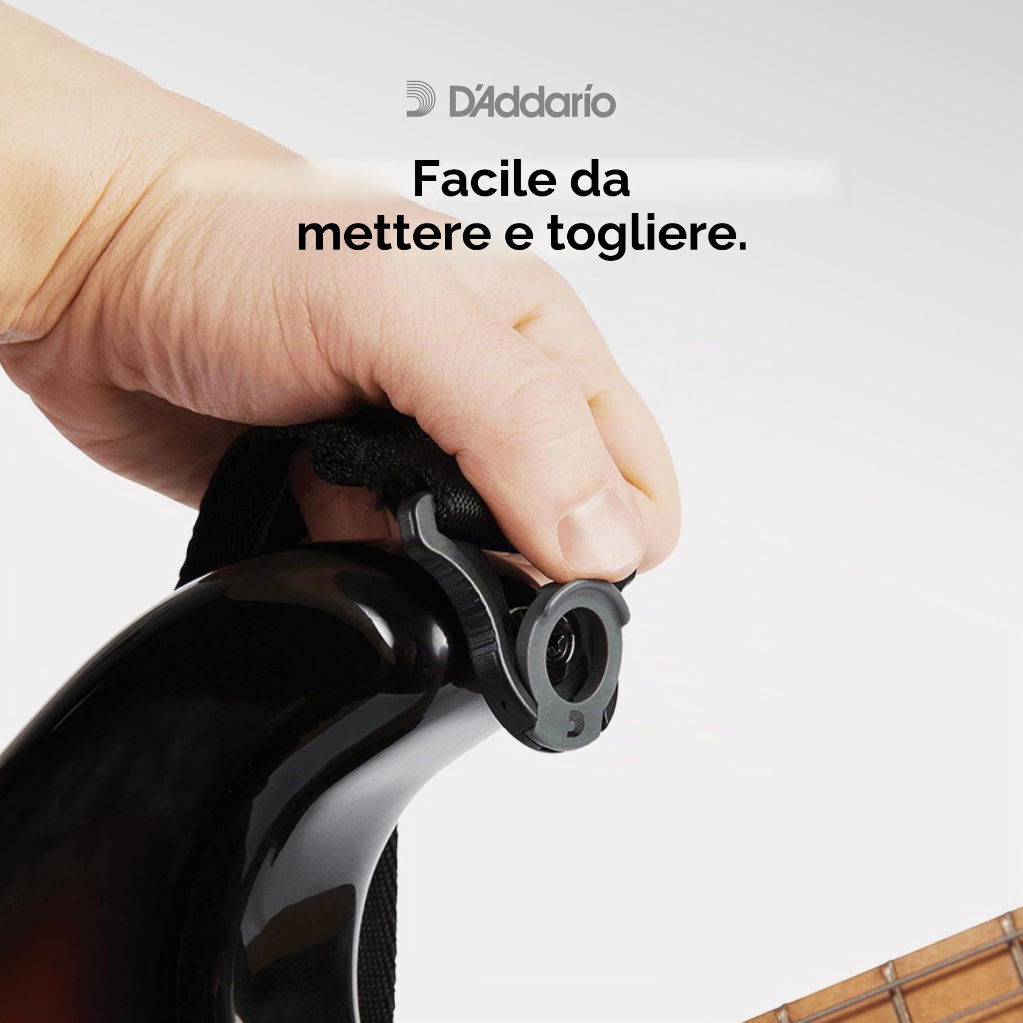 D'Addario Tracolle per chitarra Auto Lock in pelle Comfort
