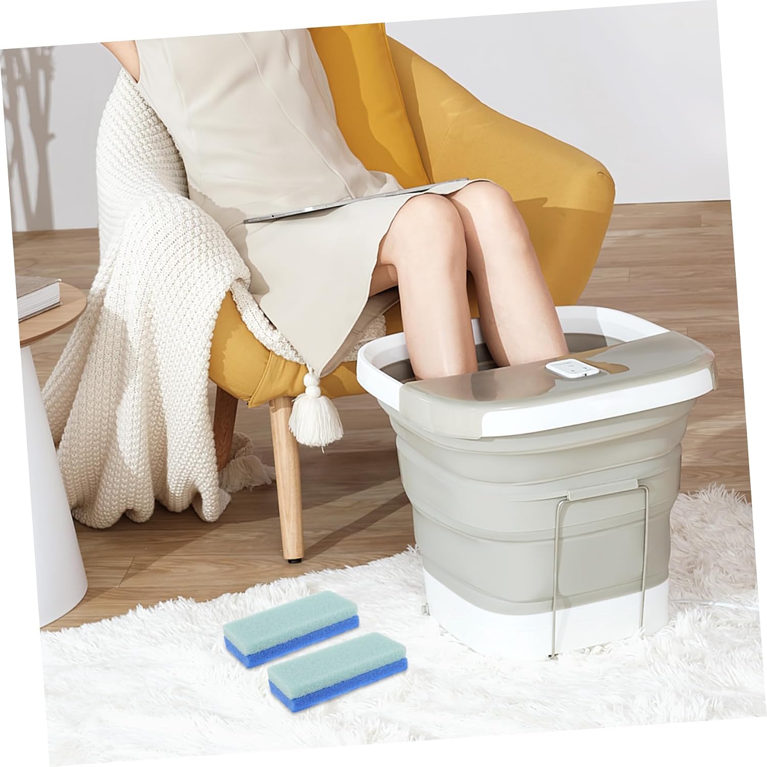 6pcs PU Pumice Stone Foot Scrubber Dead Skin Remover Callus Remover Portable Foot Exfoliating Scrub Blocks for Home Office Travel Use
