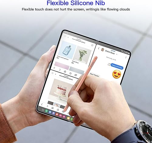 Miniatura 8 de Z Fold 5 S Pen compatible con Samsung Galaxy Z Fold5 Slim Pen, nuevo bolígrafo compacto S, punta delgada de 0.059 in, 4096 niveles de presión y