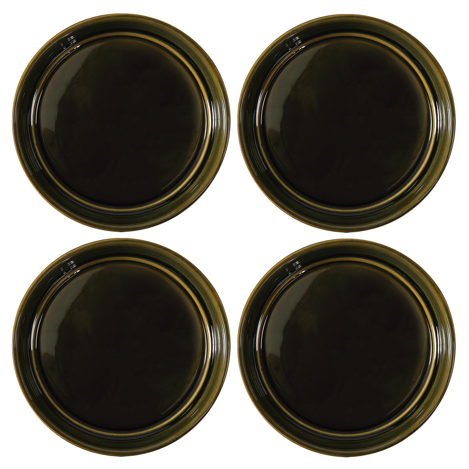 Plant Saucers - 2 Pack Ceramic Drainage Trays -10 Plant Saucers - 2 Pack Ceramic Drainage Trays -10