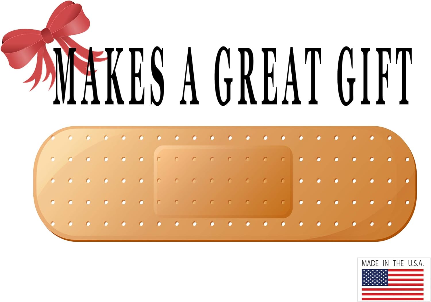 Rogue River Tactical Large Funny Ouch Band Aid Bandage Bumper Sticker Truck RV Boat Window Auto Car Decal Dent Ding (1) : Automotive