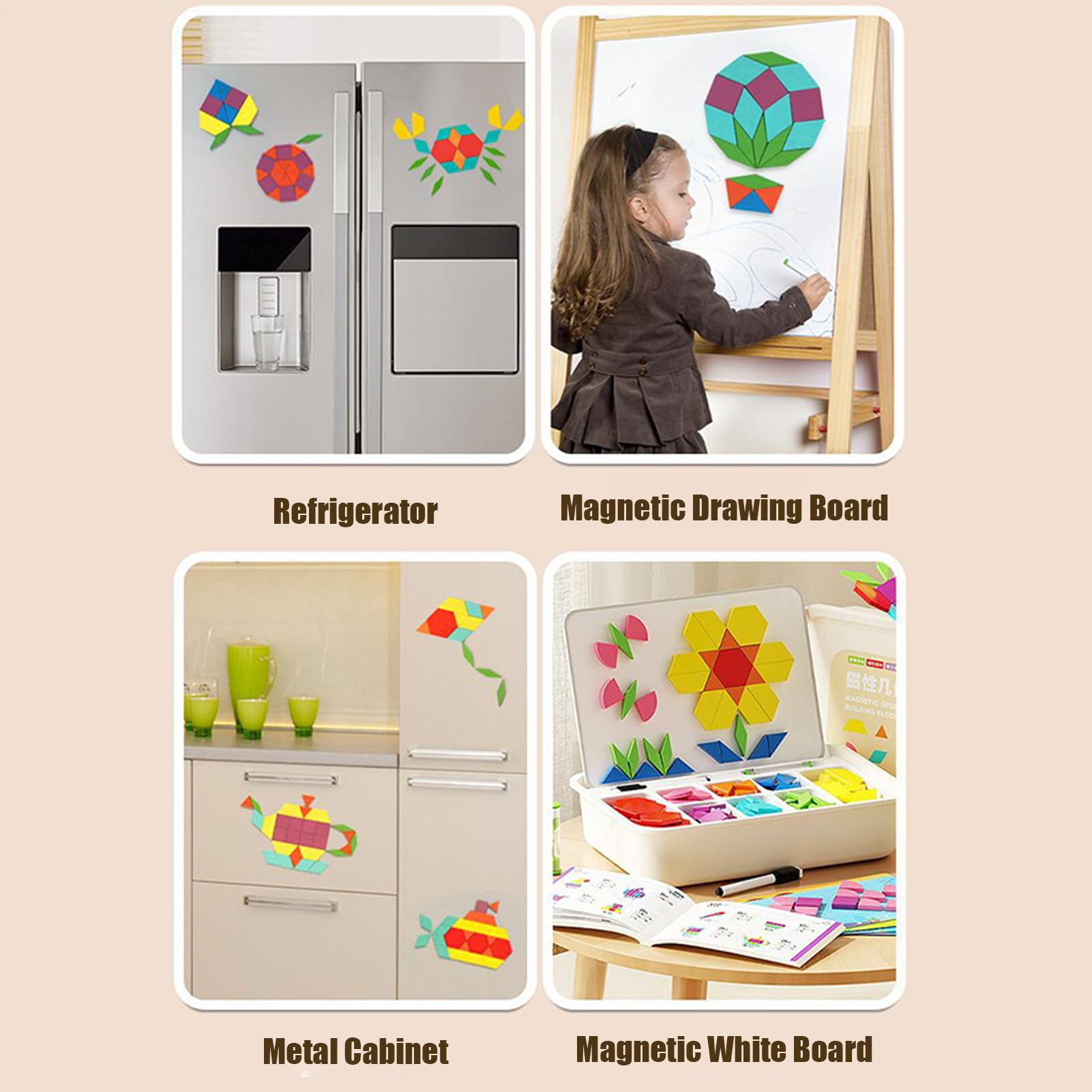 Juguete de de madera con imanes, juguete educativo interactivo y STEM | Bloque De Madera Puzzle Para Entrenamiento De Memoria Para Niños Niñas Adolescentes