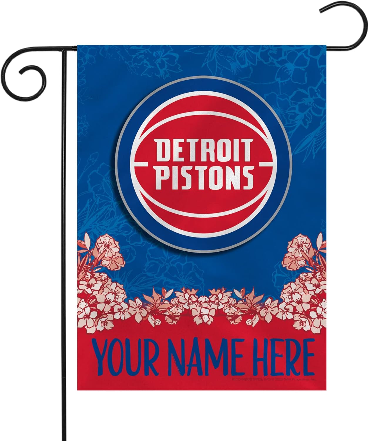 Rico Industries NBA Standard/Primary Personalized 13" x 18" Double Sided Garden Flag