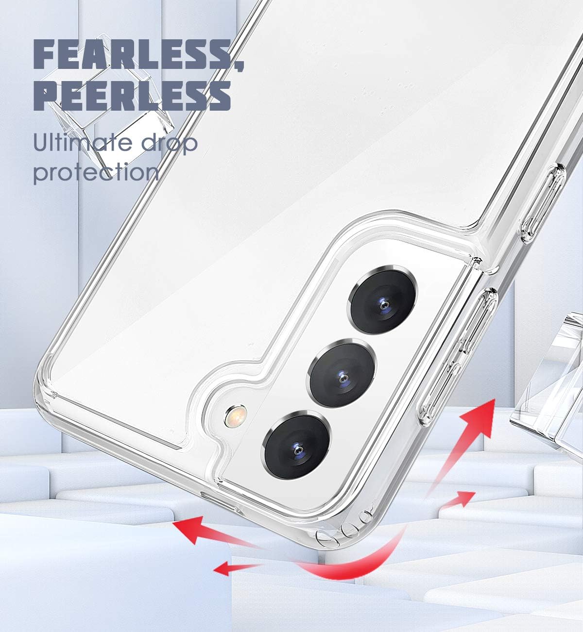 MoKo Compatible with Samsung Galaxy S21 6.2 Inch 2021 Case, Transparent Shell Sturdy Anti-Shock Flexible TPU Bumper + Hard PC Back Anti-Yellow Cover Fits Galaxy S21 6.2", Crystal Clear