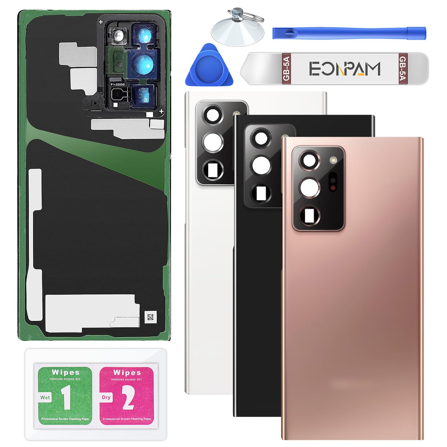 Tapa Trasera Vidrio para Samsung Galaxy Note 20 Ultra Bronze | Calidad original tapa trasera parte trasera reemplazo cristal trasero con lente cámara kit reparación.