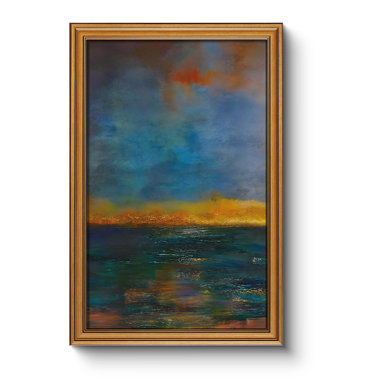 WHASAYART Abstract Ocean Wall Art 16x24