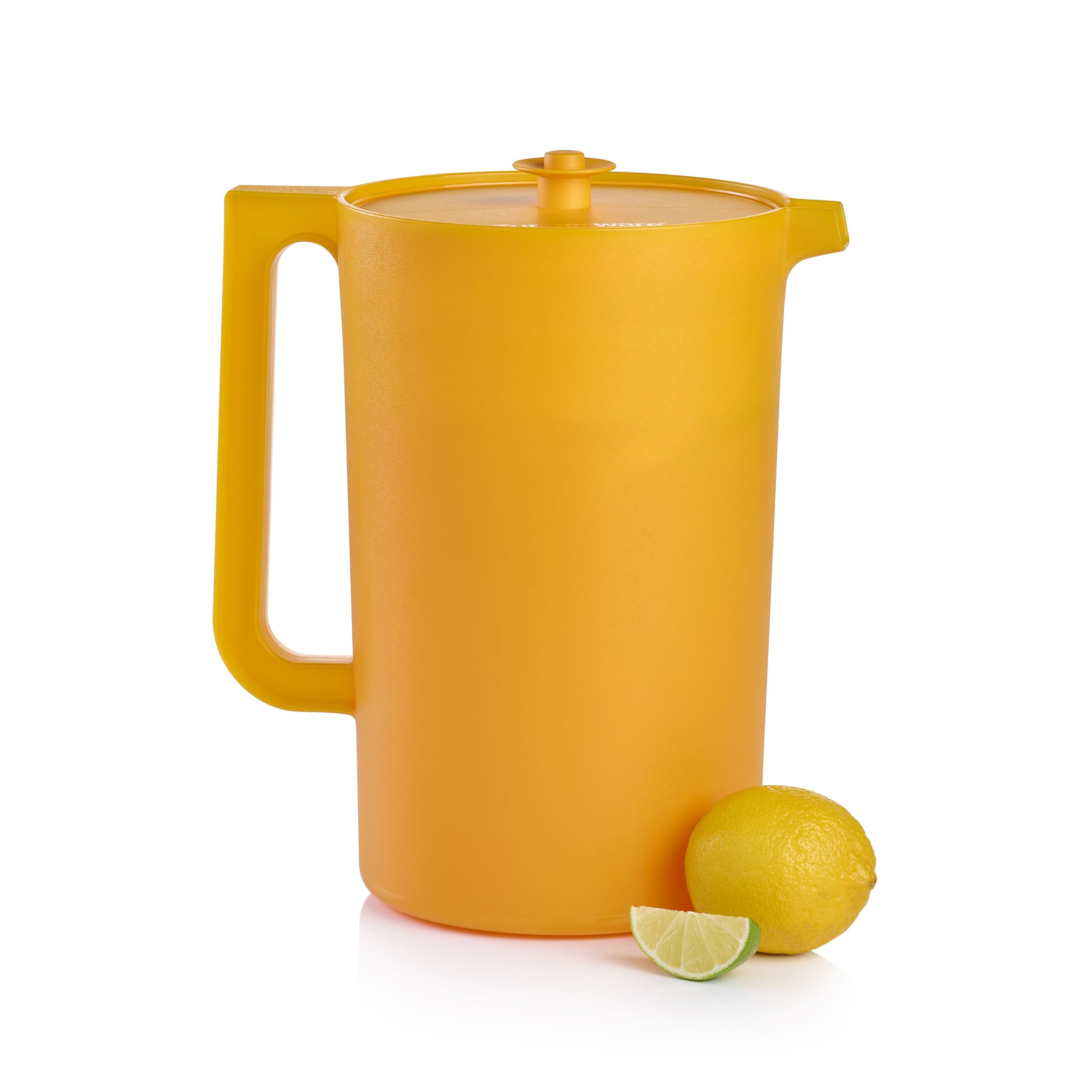 Impressions Classic Sheer 1 Gallon Pitcher with Lid in Papaya, Dishwasher Safe and BPA Free, Mess-Free, Reusable Plastic Pitcher with Extra Large Capacity