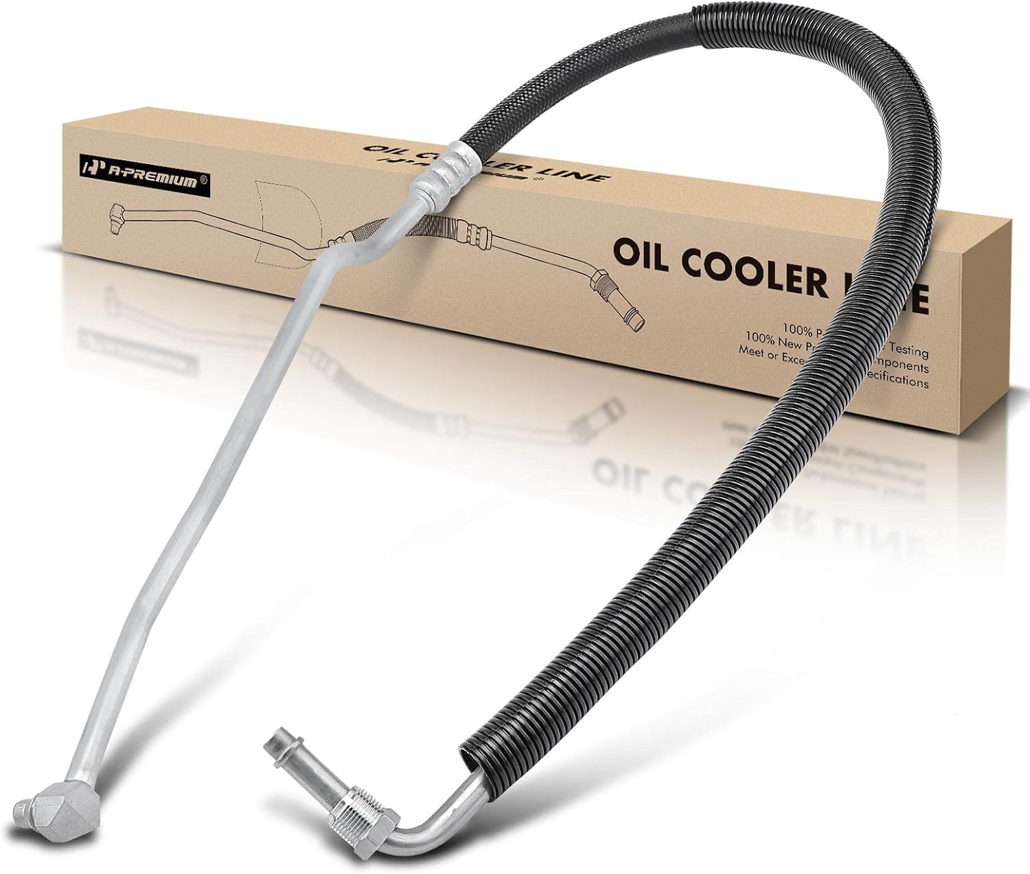 A-Premium Engine Oil Cooler Line Hose Assembly Compatible with Chevrolet GMC C2500 C2500 Suburban C3500 C3500HD K2500 K3500 K2500 Suburban 1994-1995