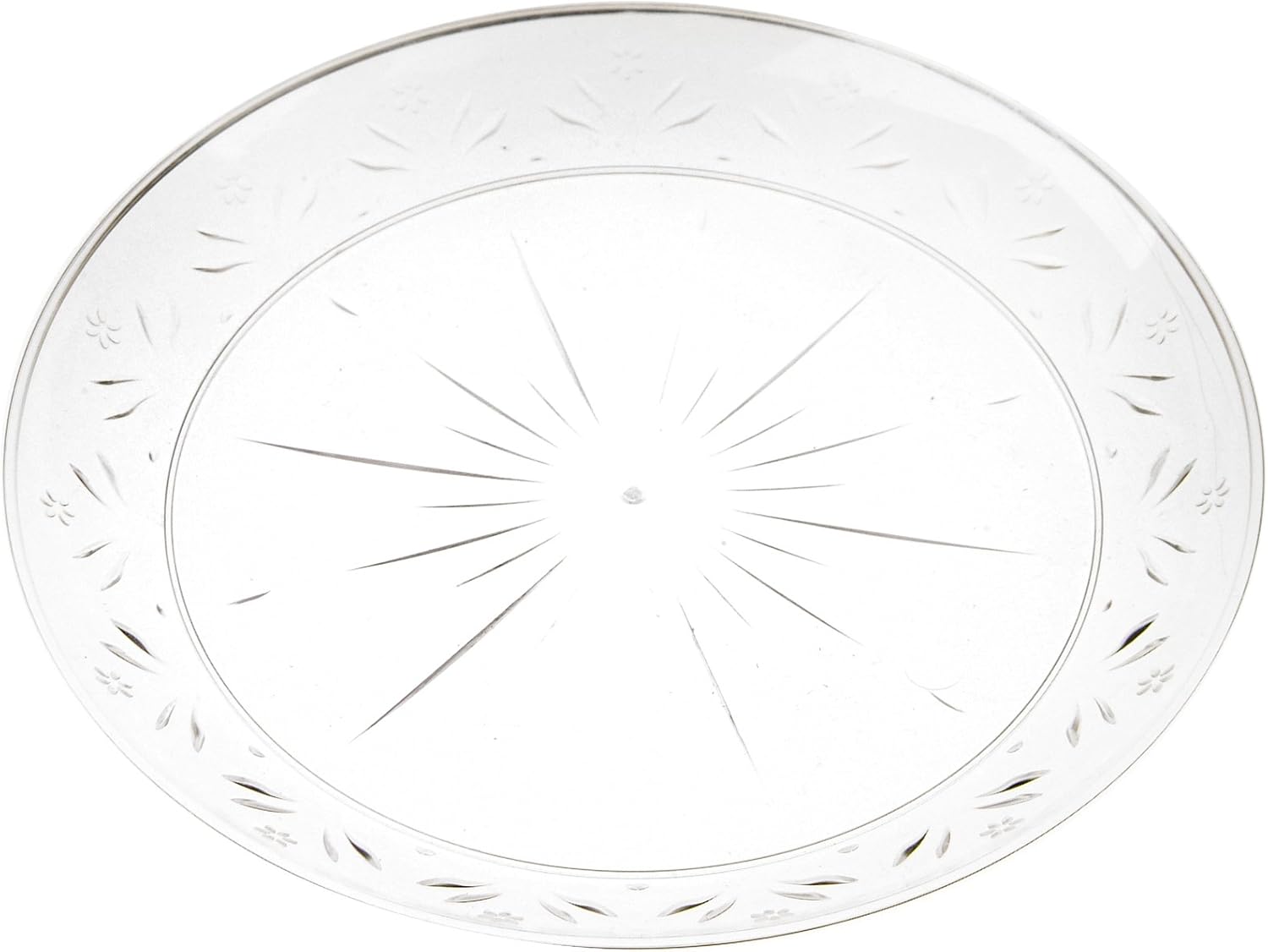 6" Heavyweight Clear Disposable Plastic Plates 20 Count Health & Household