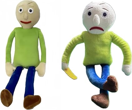 2PCS Baldi Plush and Angry Baldi Plush,Stuffed Figure Pillow for Horror Game Fans for Room Decor