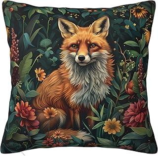 William Morris Forest Animals Fox Throw Pillow Covers Soft Decorative Th...