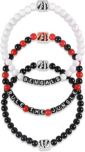 Vista 57 de FOCO NFL unisex-adult NFL Team Logo Officially Licensed 3-Pack Beaded Friendship Bracelets