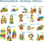 Foam Blocks for Toddlers 2-4, 41 Pieces EVA Soft Stacking Building Blocks Toy Set, Early Learning Construction Toys & Gifts for Kids, Boys & Girls 18+ Months