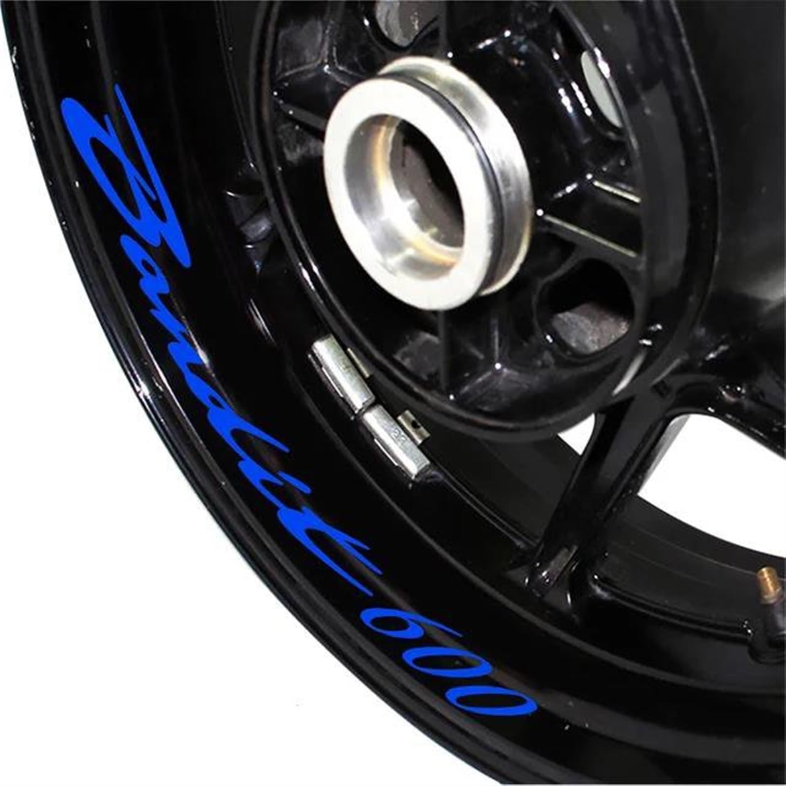 for Suzuki for Bandit 600 Motorcycle Accessories Reflective Rim for Edge Stripes Wheel Stickers Decorative(Blu)