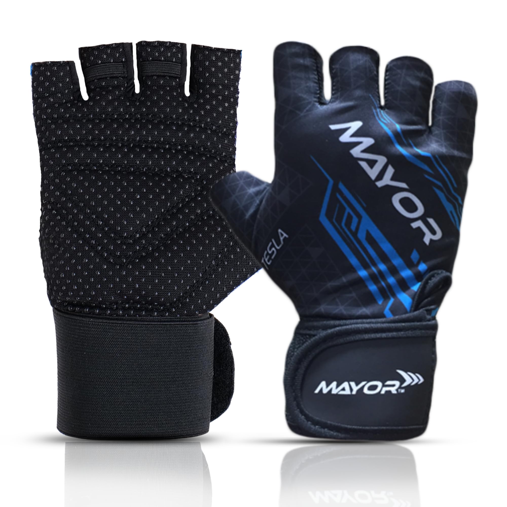 Mayor Tesla Gym Gloves For Men&Women With Wrist Support Accessories,Gloves For Gym Workout,Training And Exercise With Pullers,Gym Gloves For Weightlifting(Black/Blue),Large (B0B637GX7N) Amazon Price History, Amazon Price Tracker