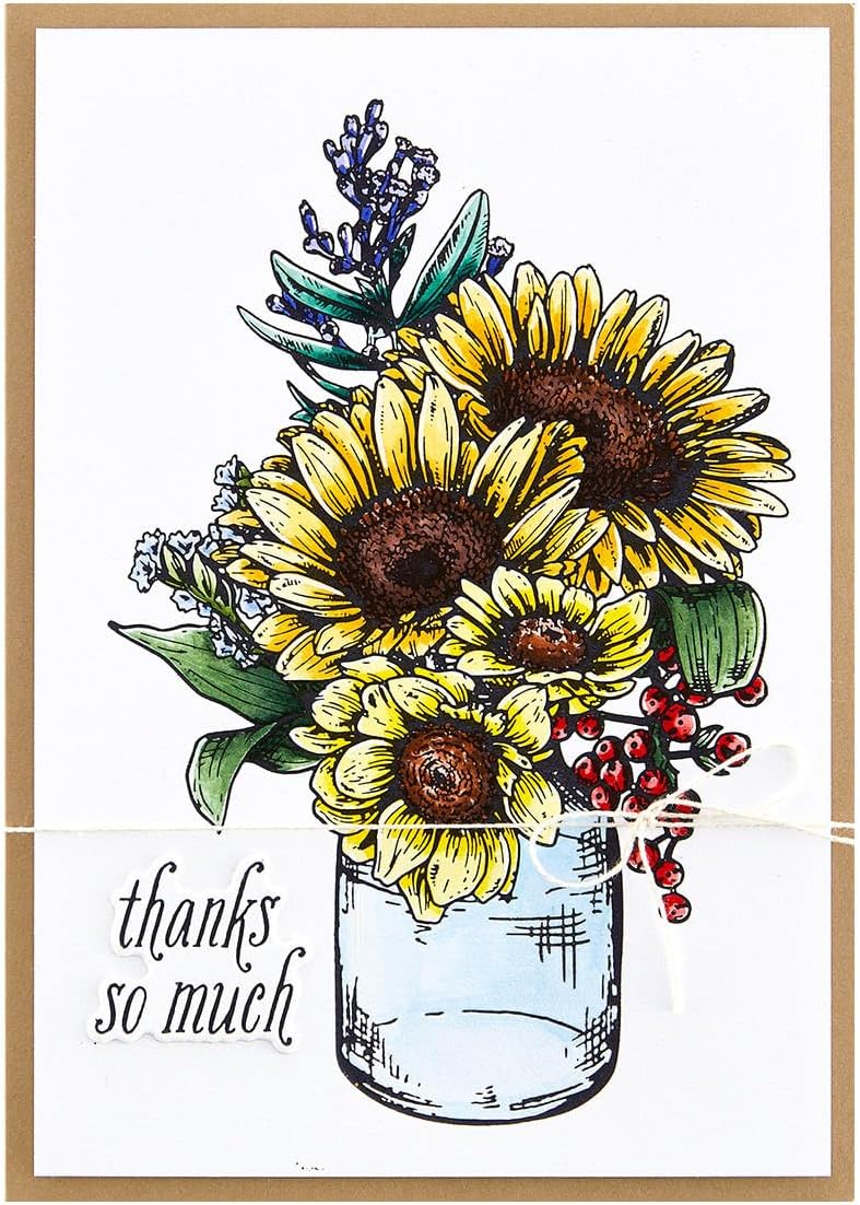 Spellbinders BP-095 Sunflower Bouquet Press Plate & Die Set